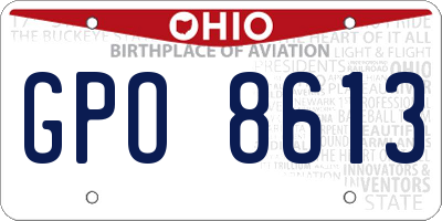 OH license plate GPO8613