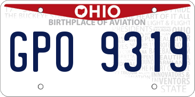OH license plate GPO9319