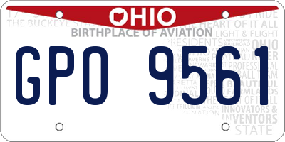 OH license plate GPO9561
