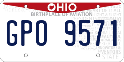 OH license plate GPO9571