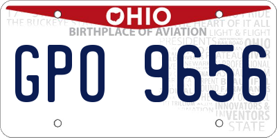 OH license plate GPO9656