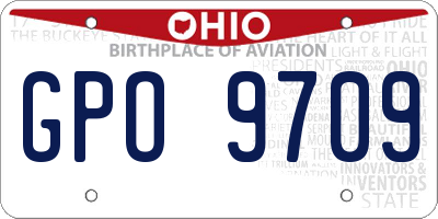 OH license plate GPO9709