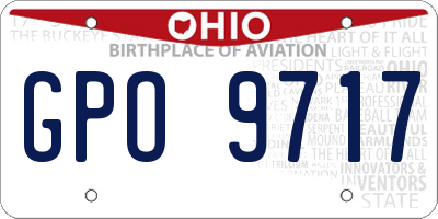 OH license plate GPO9717