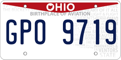 OH license plate GPO9719