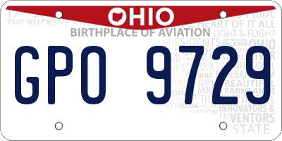 OH license plate GPO9729