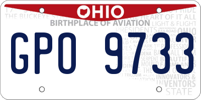 OH license plate GPO9733