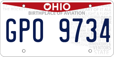 OH license plate GPO9734