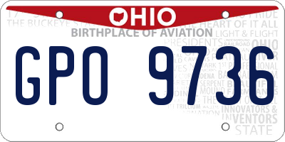 OH license plate GPO9736