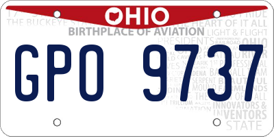 OH license plate GPO9737
