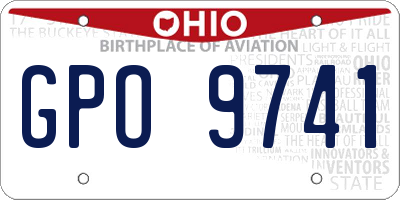 OH license plate GPO9741