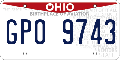 OH license plate GPO9743