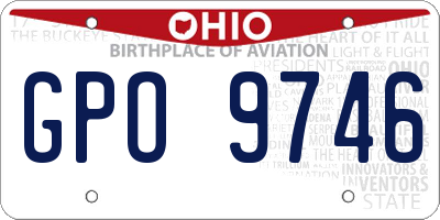 OH license plate GPO9746