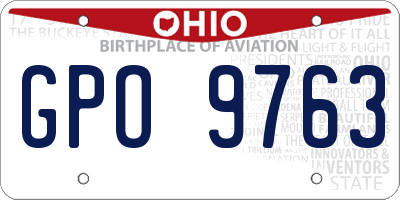 OH license plate GPO9763