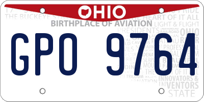 OH license plate GPO9764