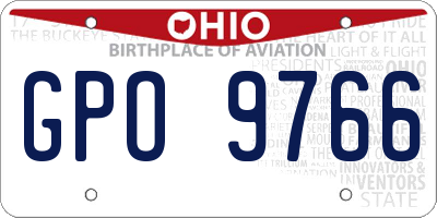 OH license plate GPO9766