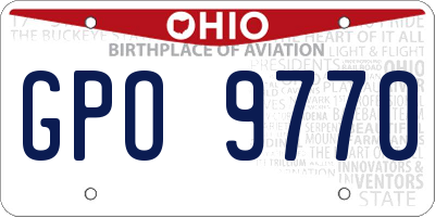 OH license plate GPO9770