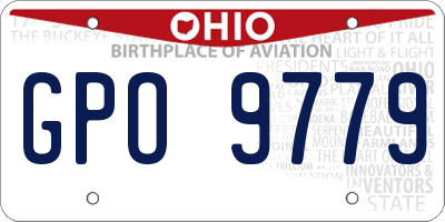 OH license plate GPO9779