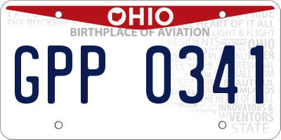 OH license plate GPP0341