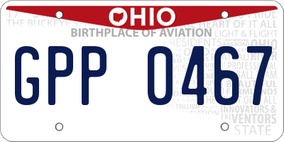 OH license plate GPP0467