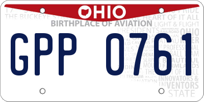 OH license plate GPP0761