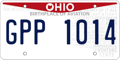 OH license plate GPP1014