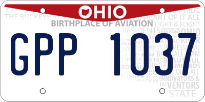 OH license plate GPP1037