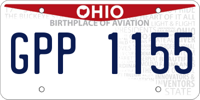 OH license plate GPP1155