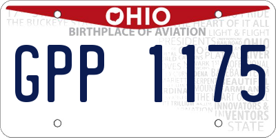 OH license plate GPP1175