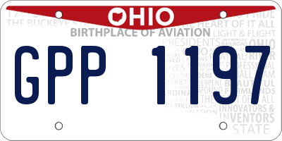 OH license plate GPP1197