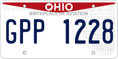 OH license plate GPP1228