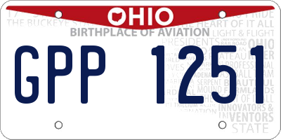 OH license plate GPP1251