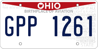 OH license plate GPP1261