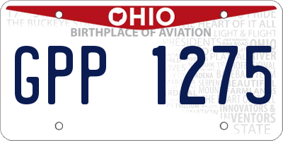 OH license plate GPP1275