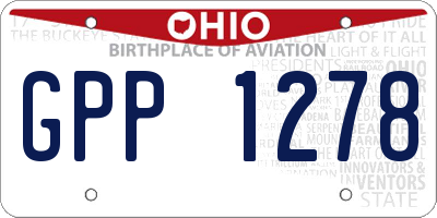 OH license plate GPP1278