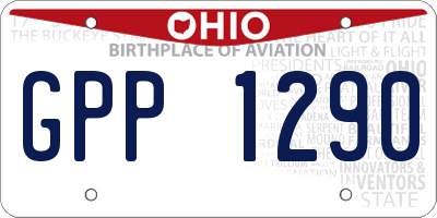 OH license plate GPP1290