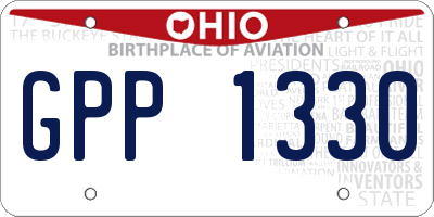OH license plate GPP1330
