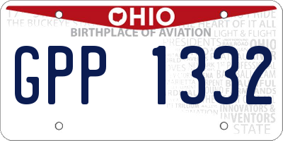 OH license plate GPP1332