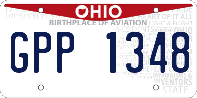 OH license plate GPP1348