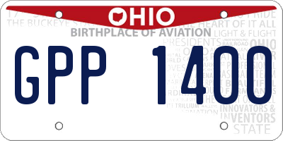 OH license plate GPP1400