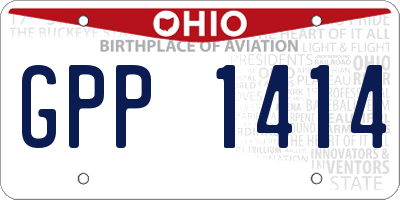 OH license plate GPP1414