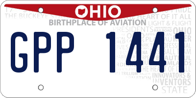 OH license plate GPP1441