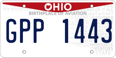 OH license plate GPP1443