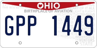 OH license plate GPP1449