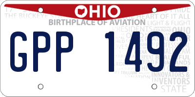 OH license plate GPP1492