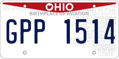 OH license plate GPP1514