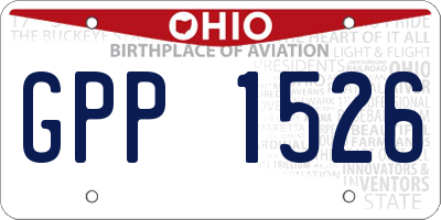 OH license plate GPP1526
