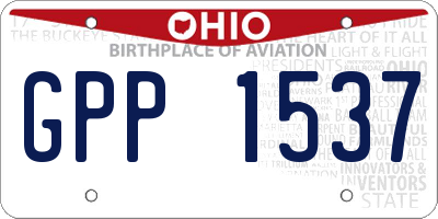 OH license plate GPP1537