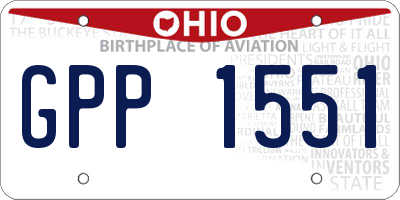 OH license plate GPP1551