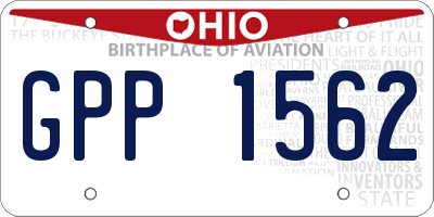 OH license plate GPP1562