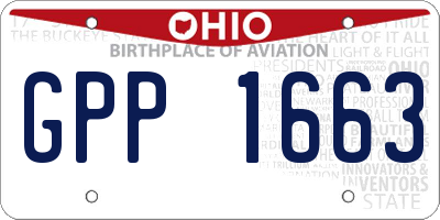 OH license plate GPP1663